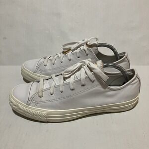 Converse Chuck Taylor All-Star Low Top Leather Women's Shoes Size 10 White Men 8